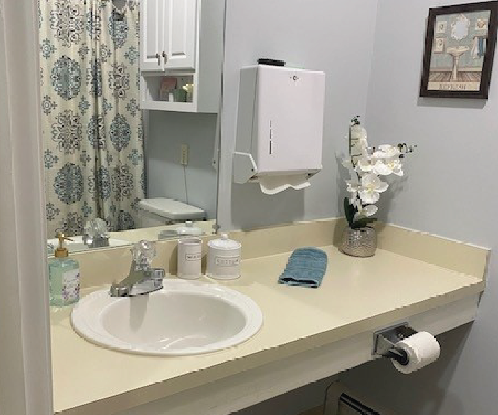 cottage-bathroom bathroom in an asssited living or memory care cottage