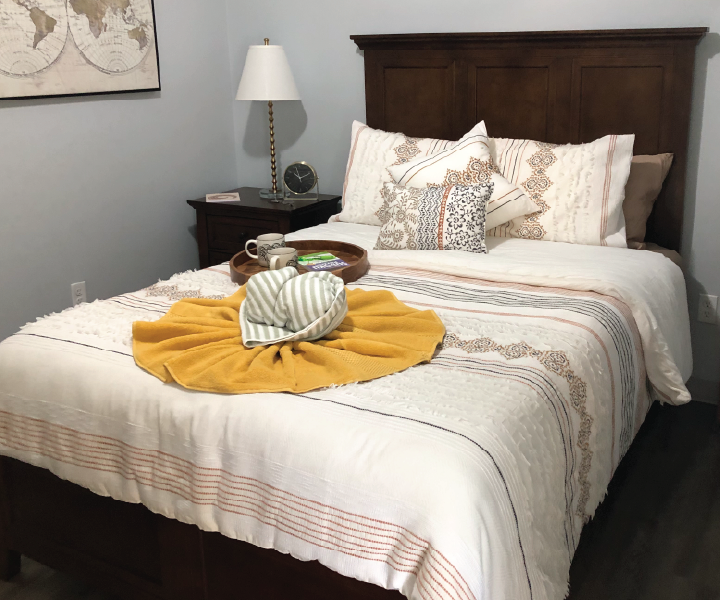 cottage-bedroom-assisted-living bedroom in the assited living cottage