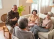 Seniors enjoying assisted living amenities