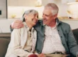 Senior couple enjoying apartment