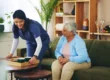 Team member helping resident with daily activities